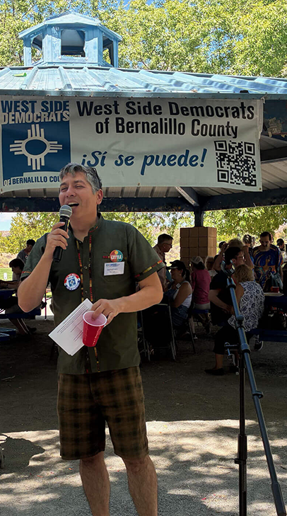Picnic emcee BC Assessor Damian Lara
