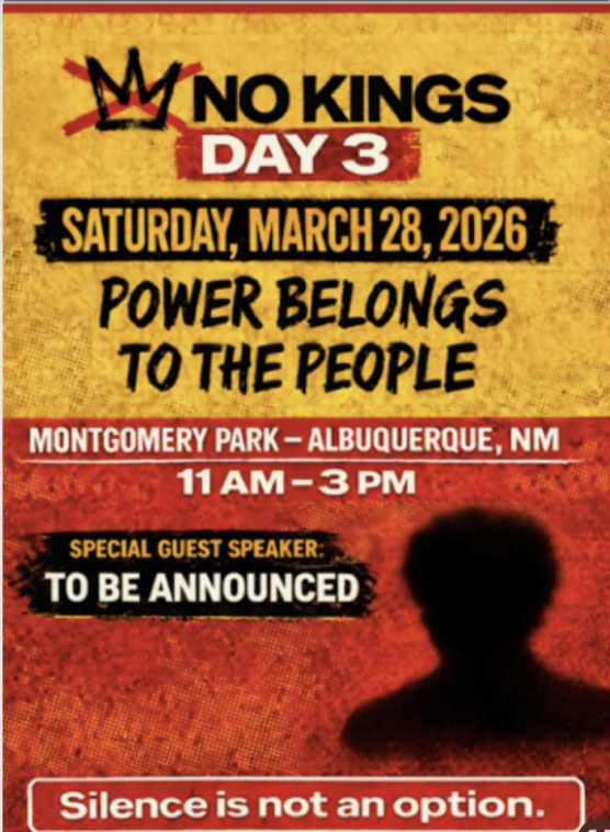 Coming Events - No Kings Protest Graphic