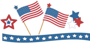 Flags and Stars US flags and stars